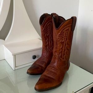 Leather aldo cowboy boots